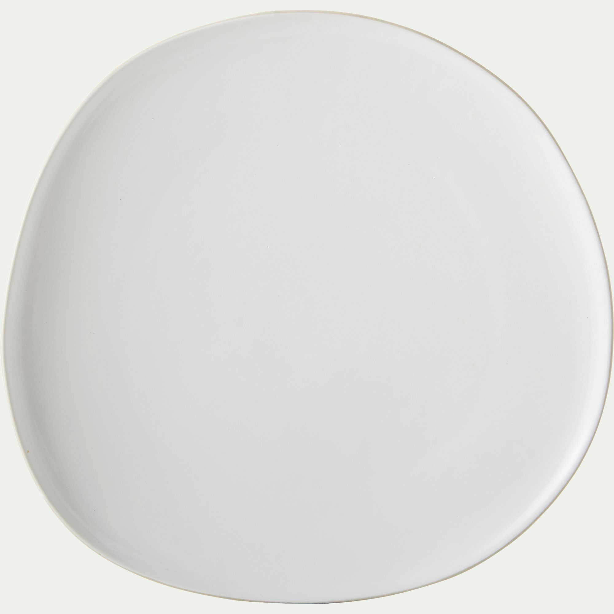 KYMA - Assiette plate en grès D27cm - blanc ventoux