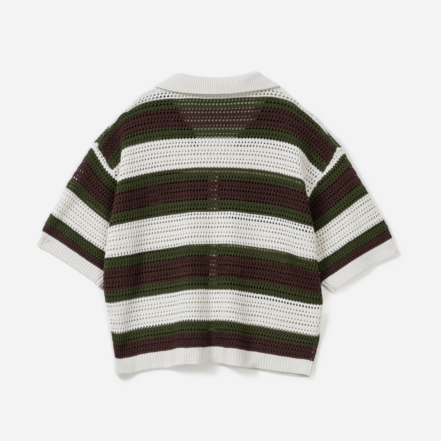 Cardigan TEXTO écru tricot fantaisie rayé