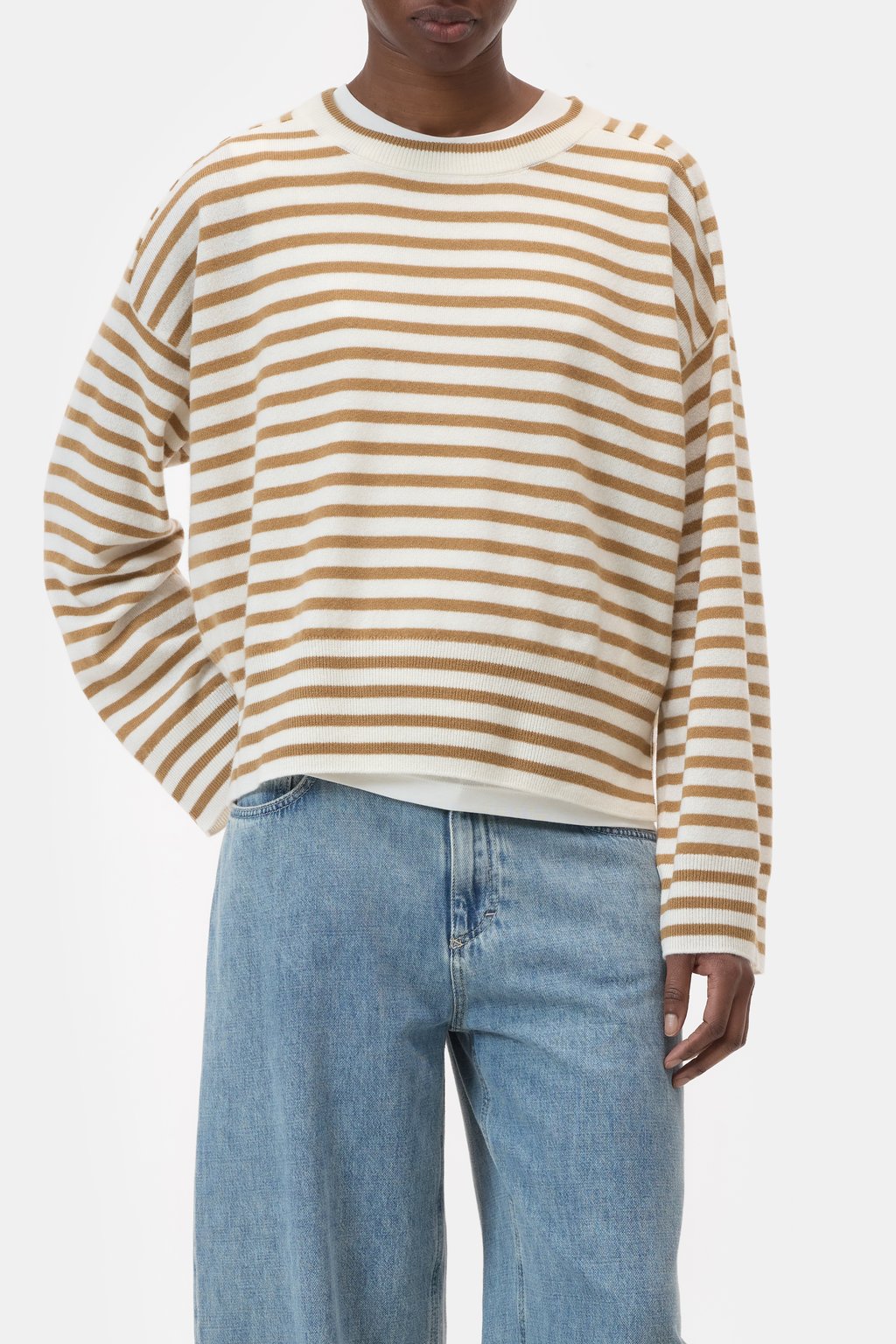 Kaschmirpullover mit Streifen