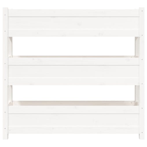 NNEVL Planter White 112x25x104.5 cm Solid Wood Pine