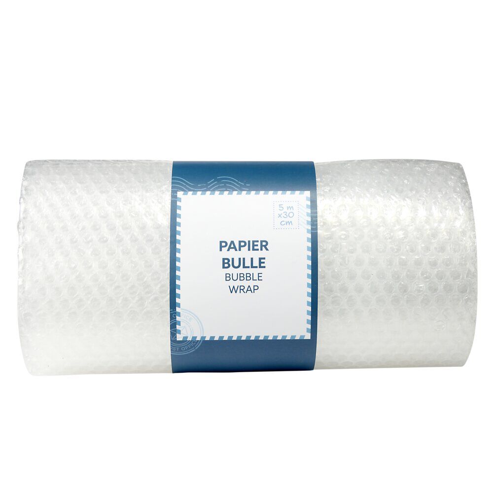 Papier bulle transparent 30cm rouleau 5m