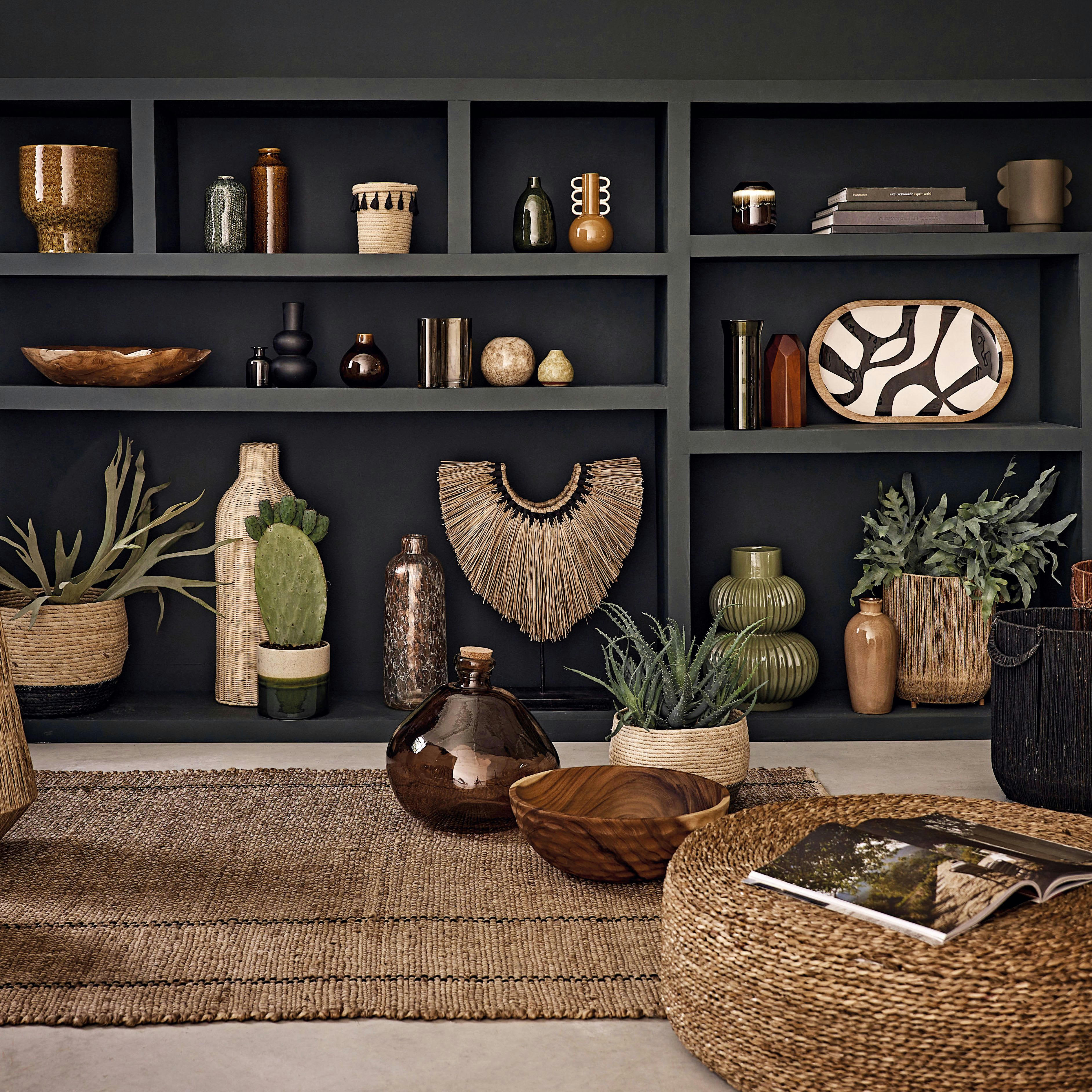 MANON - Vase en rotin tressé beige H61