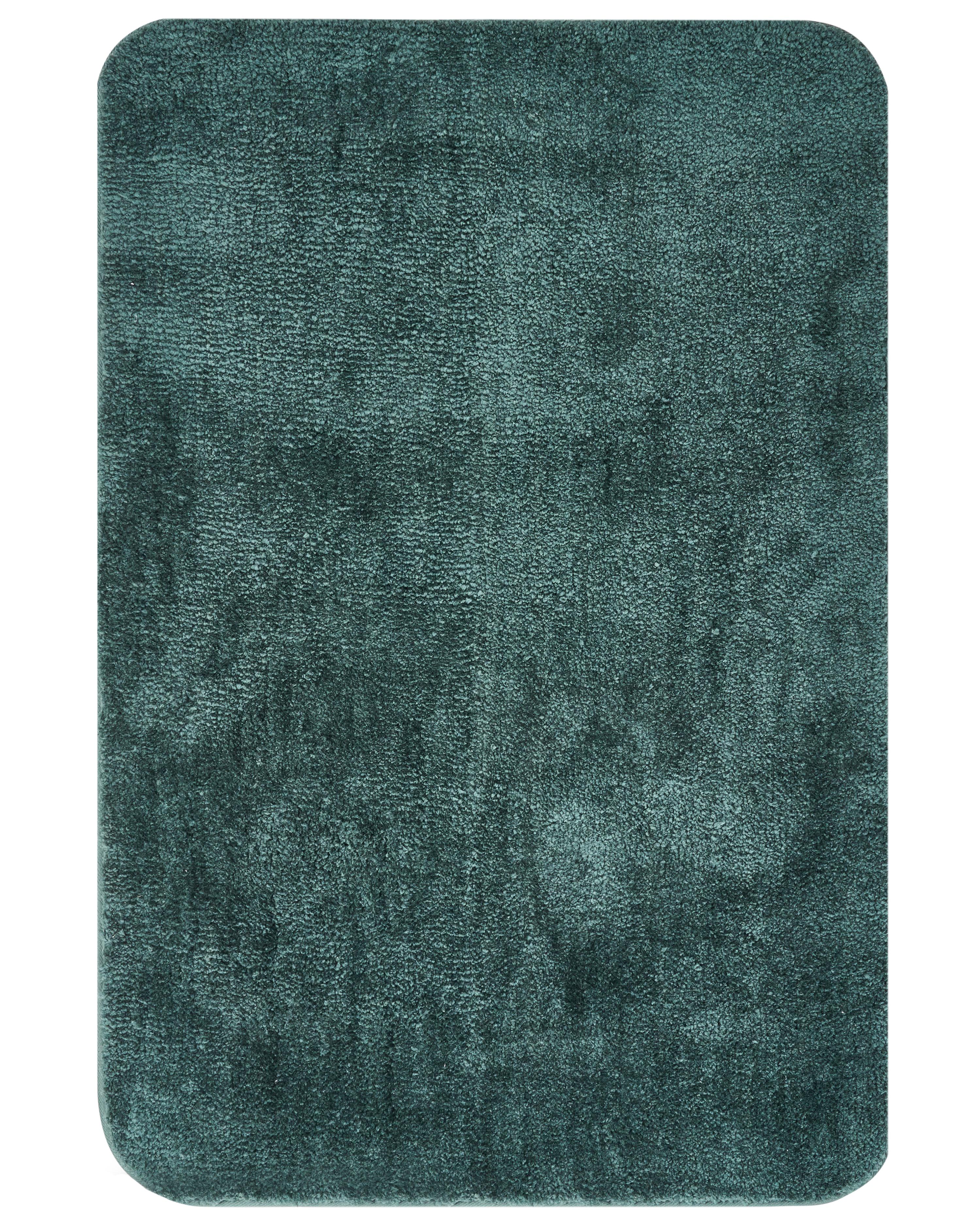 Bath Mat URLANA Dark Green 60 x 90 cm Microfibre