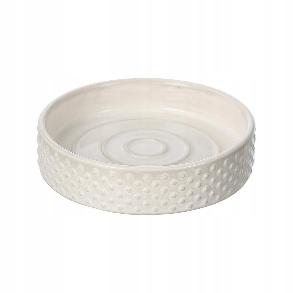 Ceramiczna mydelniczka biała łazienkowa pod prysznic stylowa