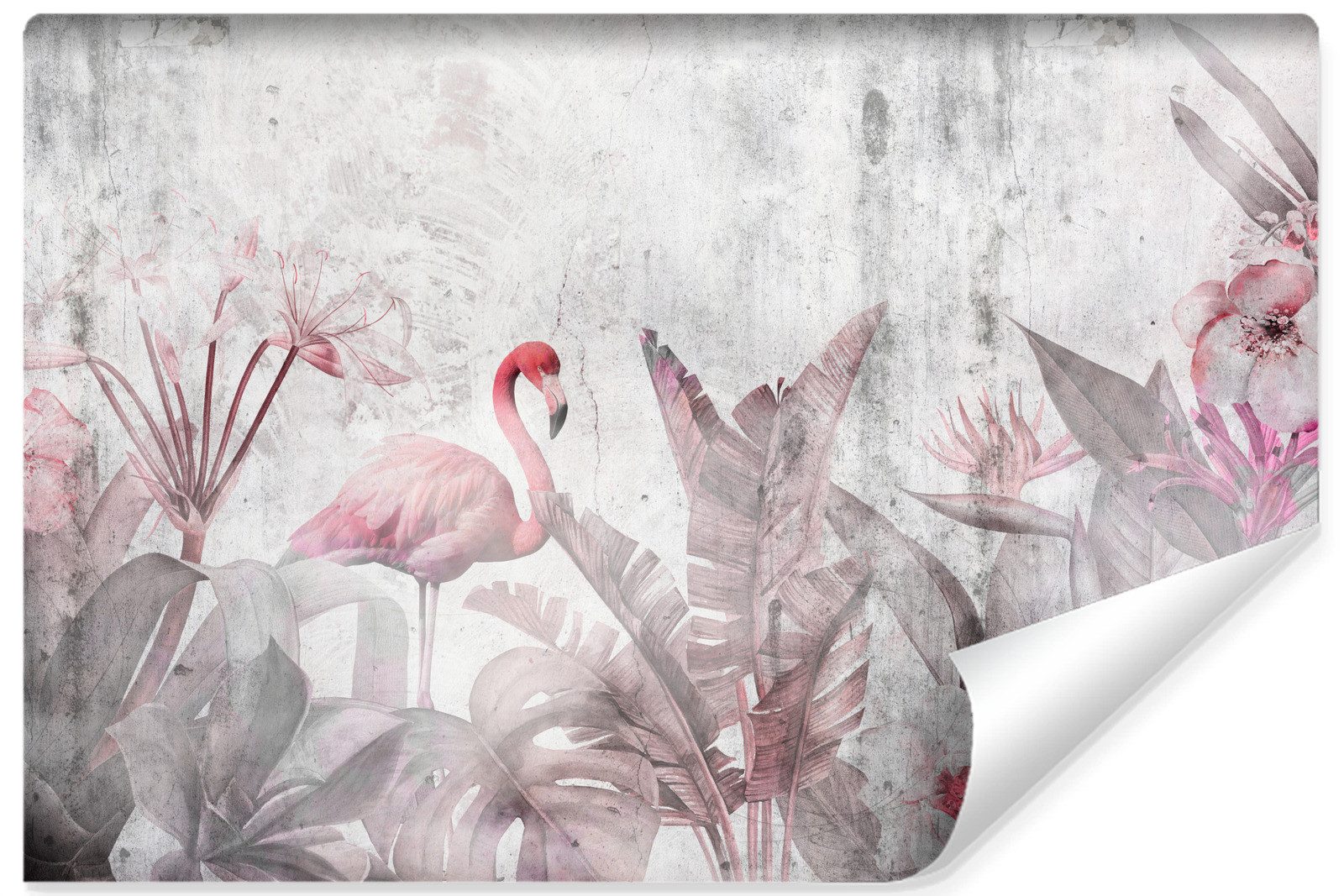 Fototapeta Flamingi Na Betonie 90x60cm