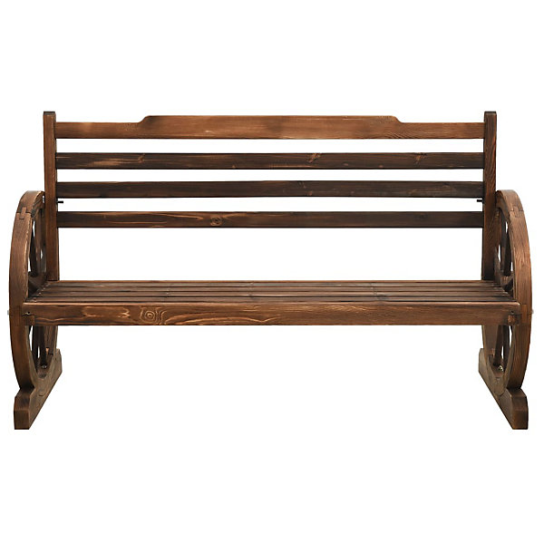 Banc de jardin meuble de patio bois Helloshop26