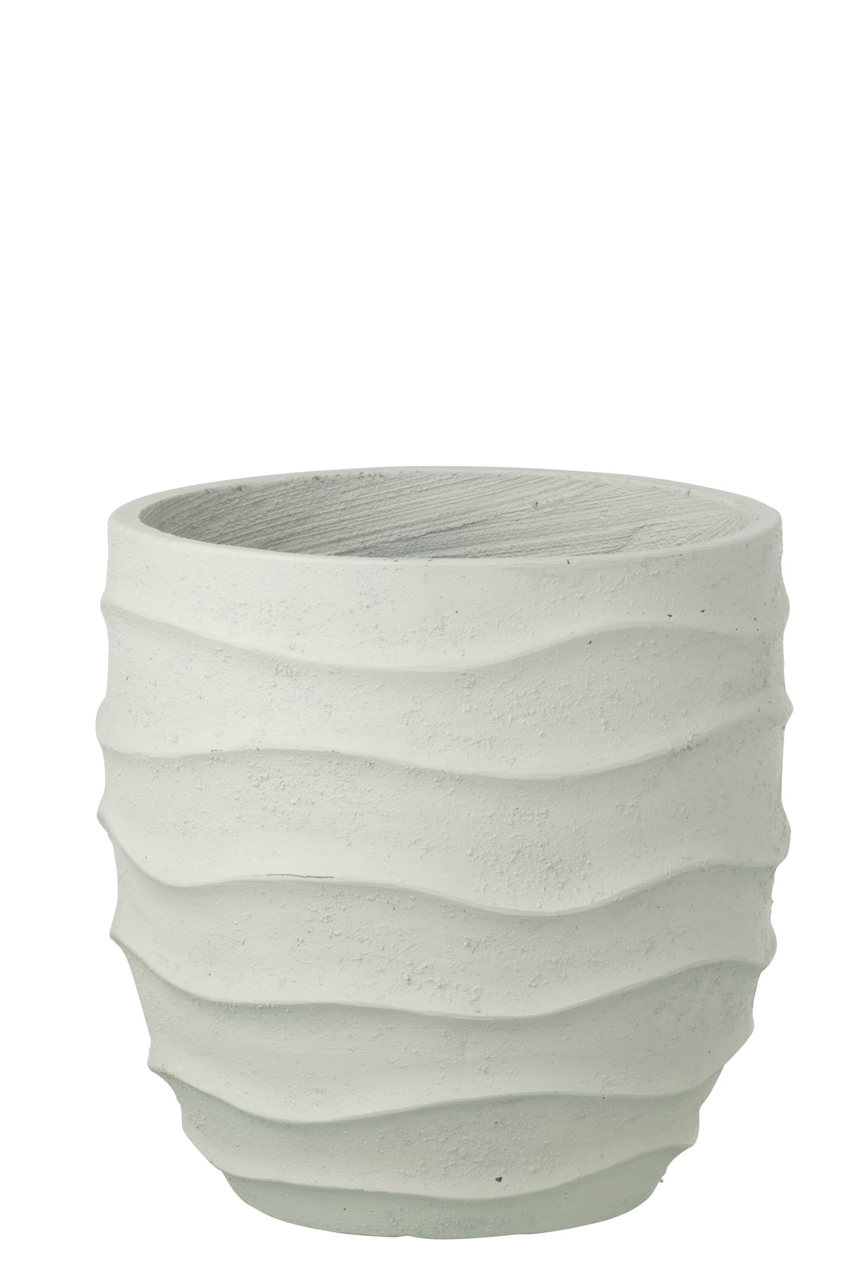 J-Line bloempot Golf   Buiten zand - steen - wit - medium