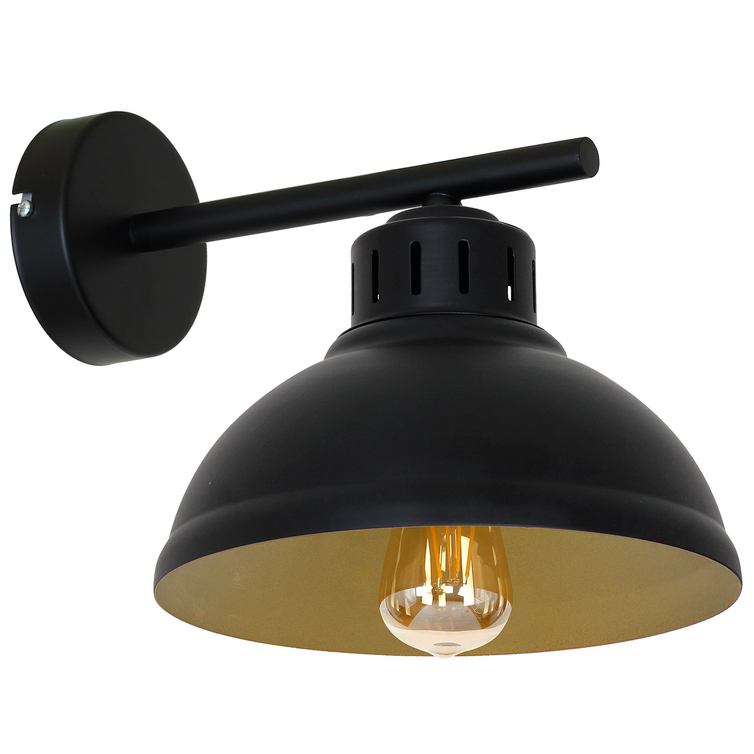 Kinkiet czarny Sven 1xE27x15W wym:21x21x26cm IP20 Luminex