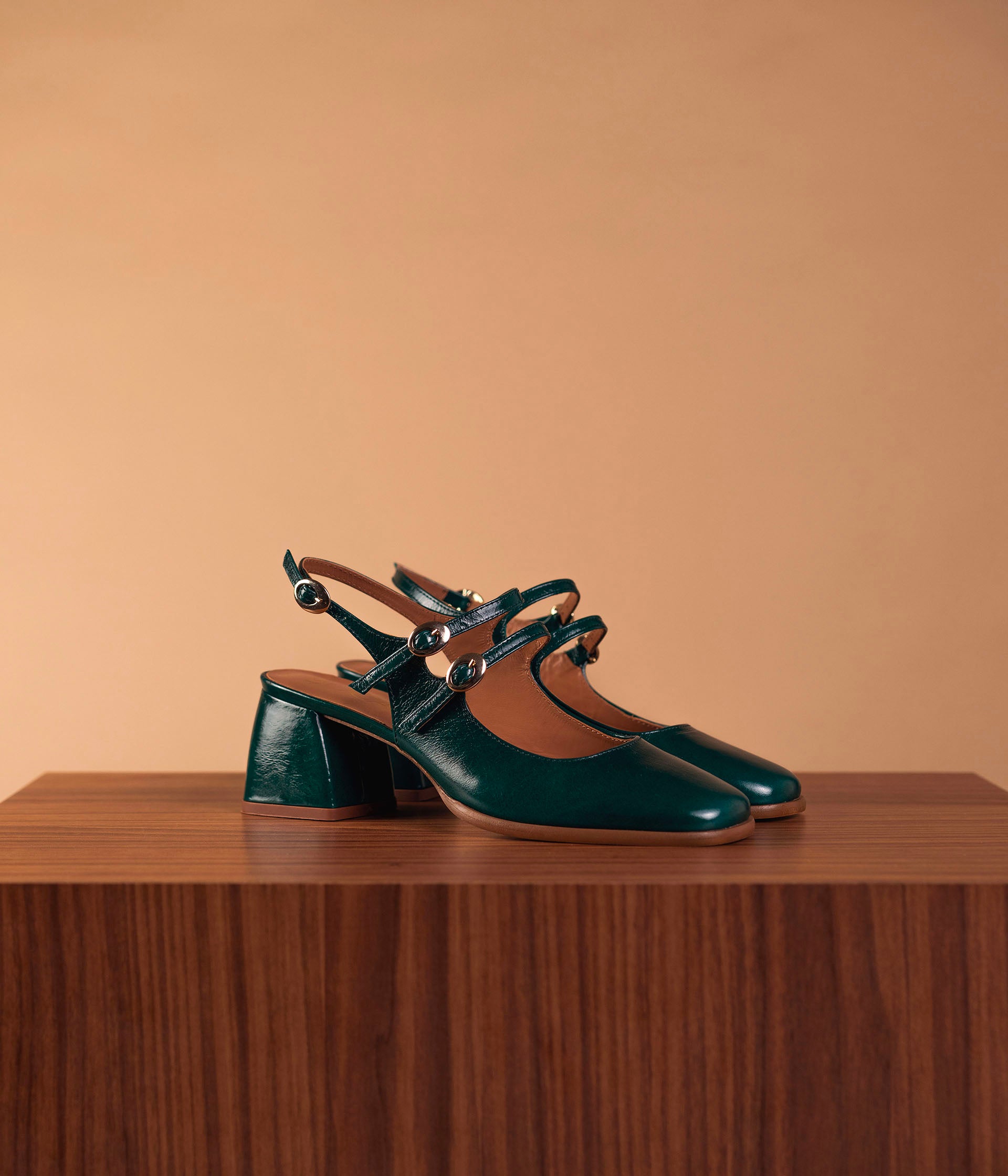 Escarpin Slingback Debbie bleu lagon