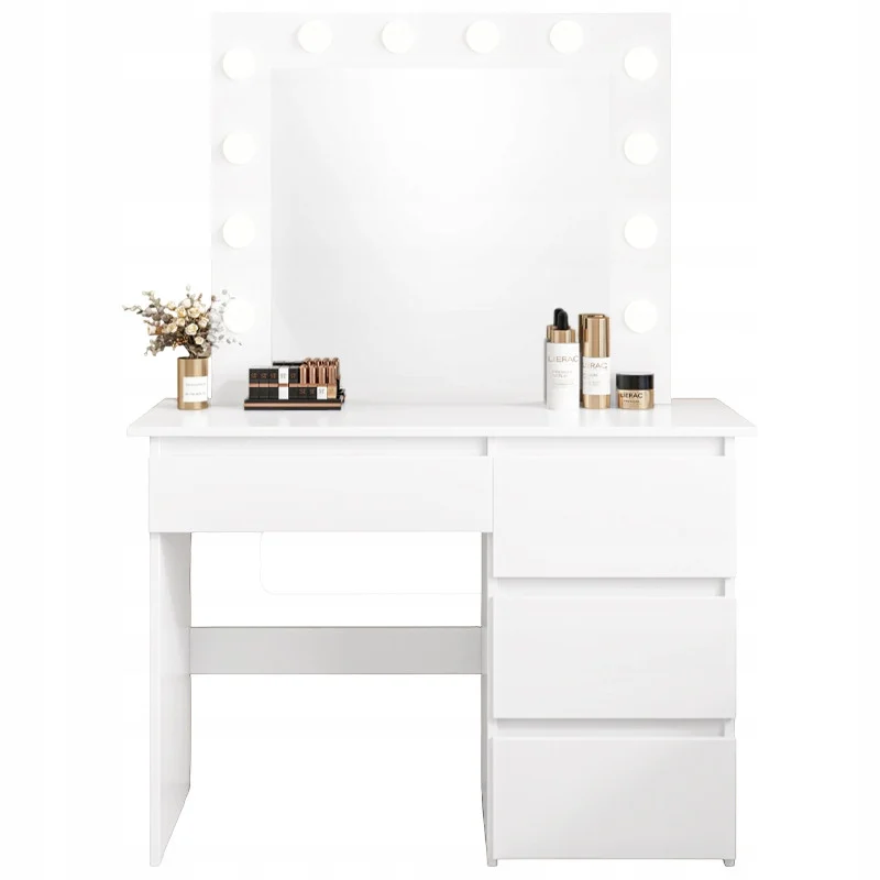 Toaletka do makijażu wizażu kosmetyczna z lustrem led nowoczesna loft 90 cm
