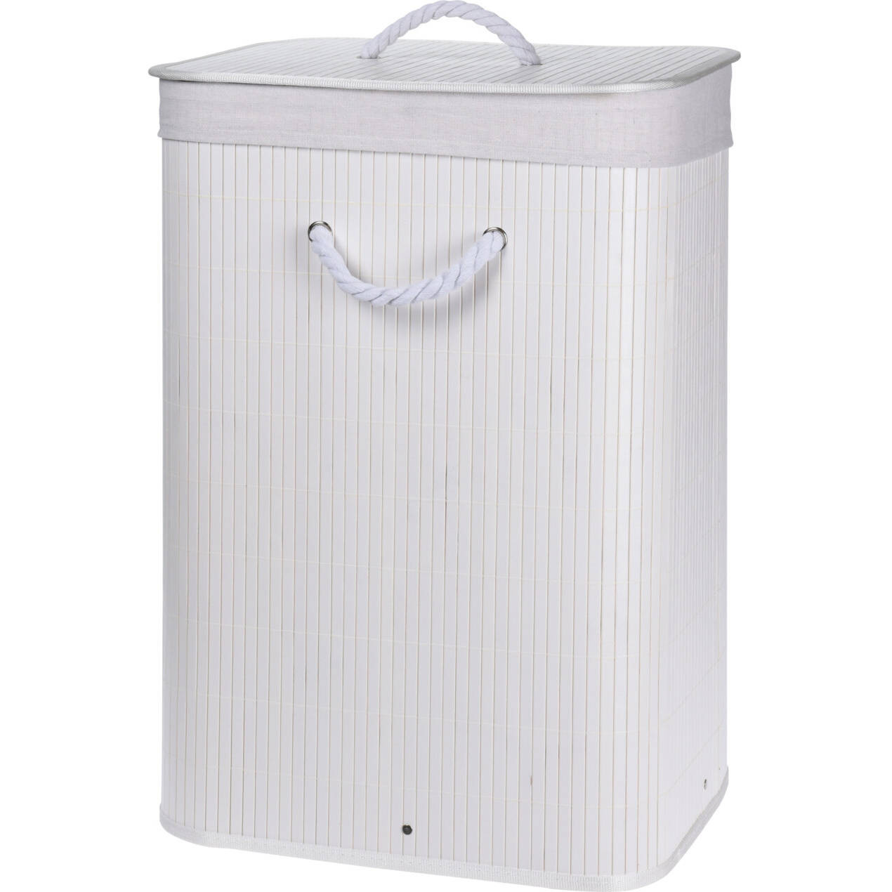Bambusowy kosz na pranie z pokrywą NATURAL, 60 l