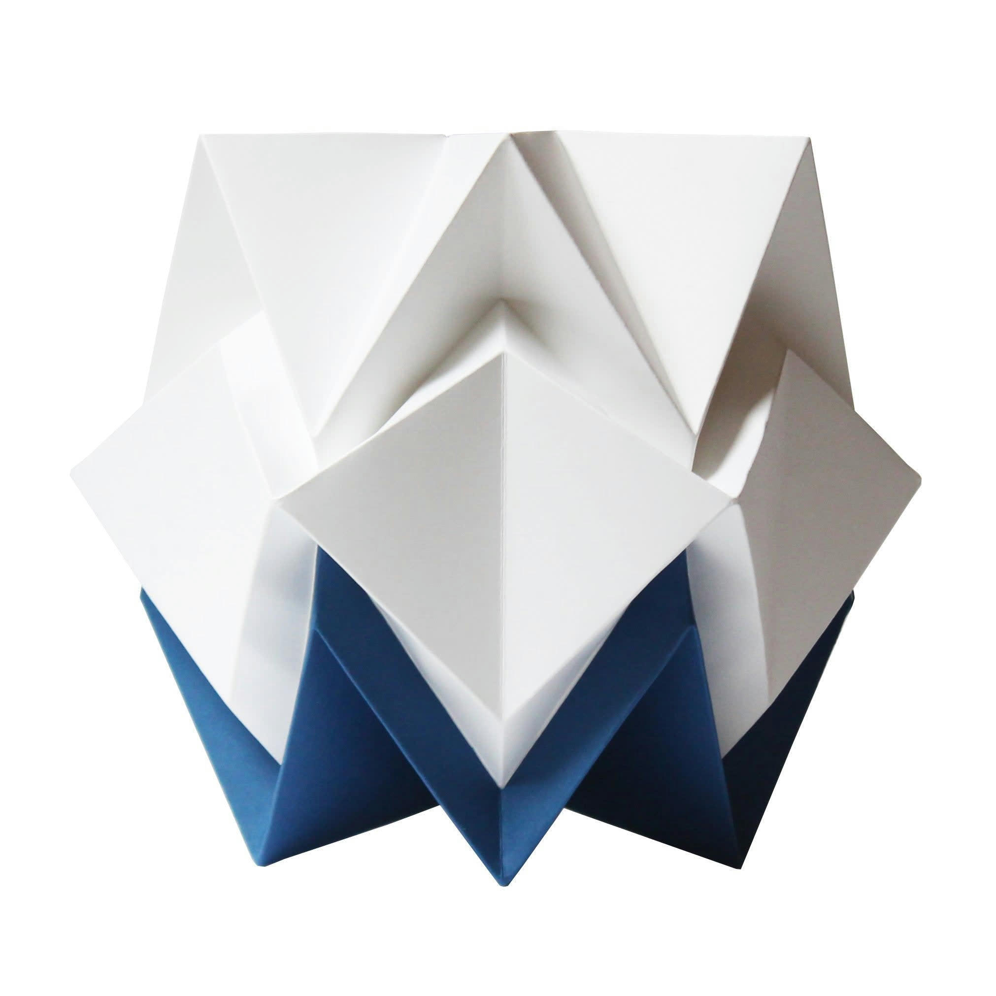 HIKARI - Lampe de table origami bicolore en papier taille M