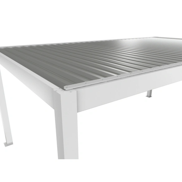 Pergola »Gr. 6x3,5«, BxHxT: 608 x 264 x 367,5 cm, weiß/silber-metallic
