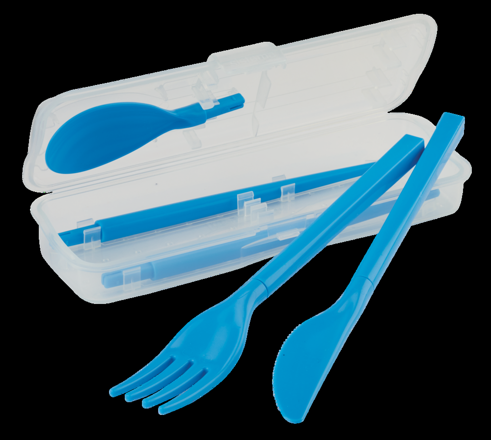Sistema Cutlery Set To Go, Modular Travel Cutlery Set with Knife, Fork, Spoon, Chopsticks and Case