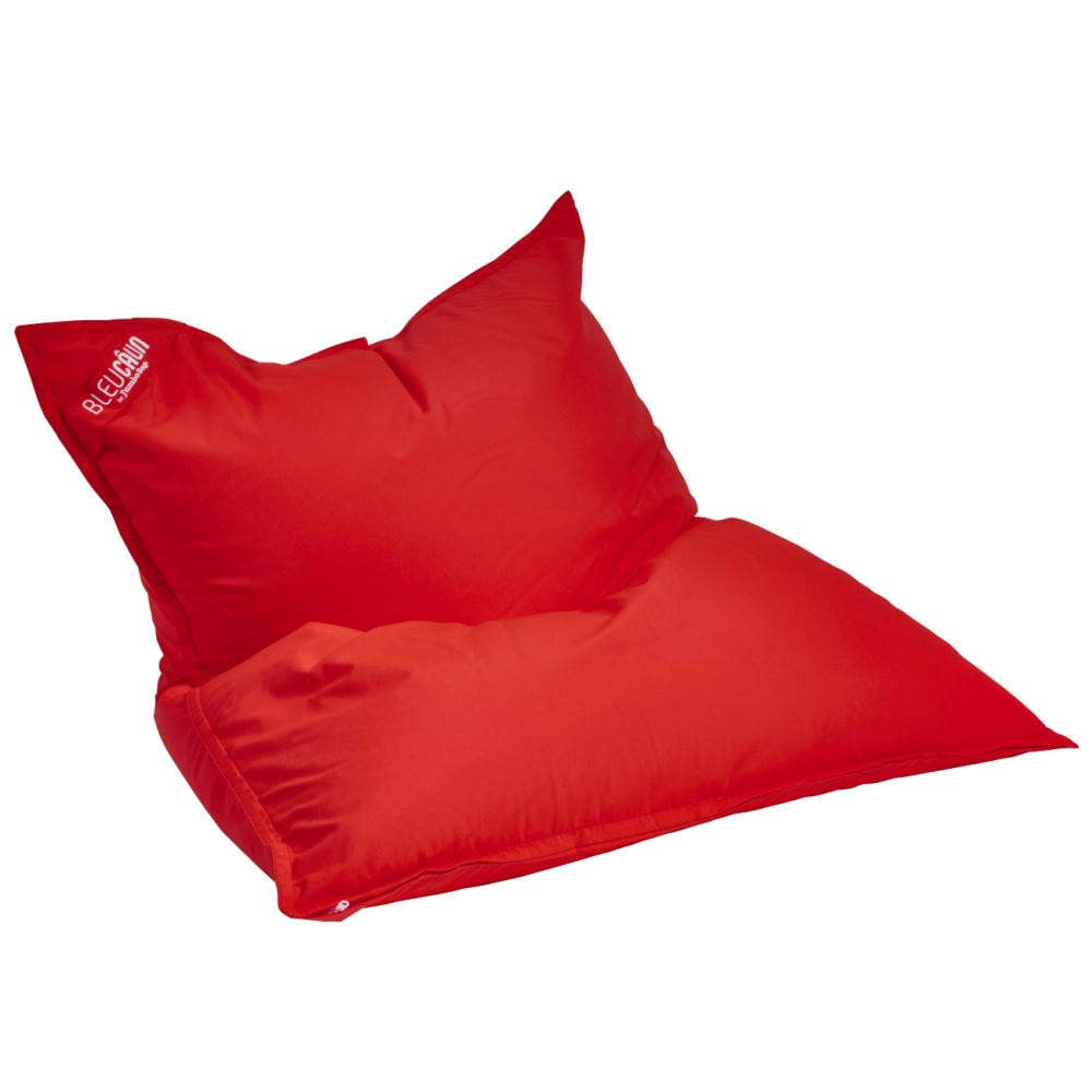 POUF XL - Pouf géant d'éxterieur en tissu déhoussable rouge 130x165cm