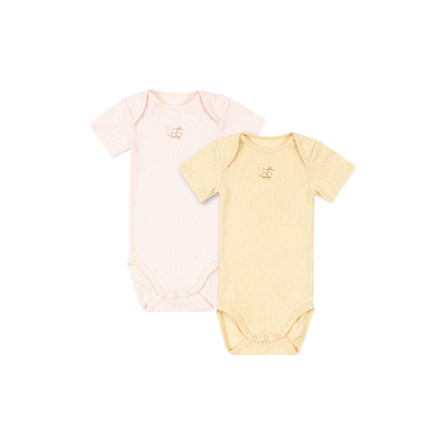 Perla 2 Pack SS Body, banana crepe/creole pink