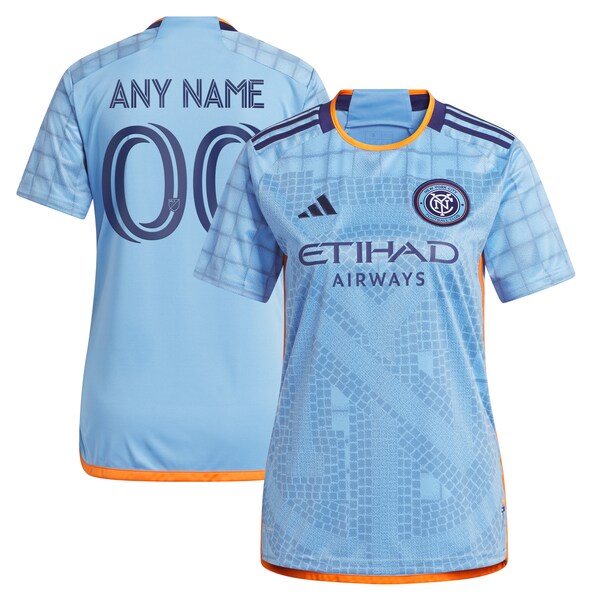 New York City FC adidas Women's 2024 The Interboro Kit Replica Custom Jersey - Light Blue