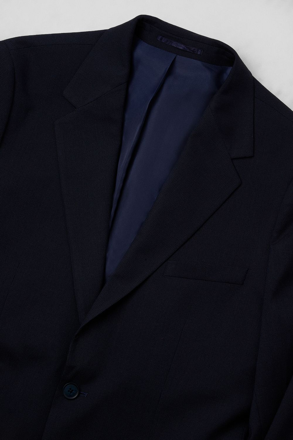 Burton Navy Textured Slim Fit Suit Jacket