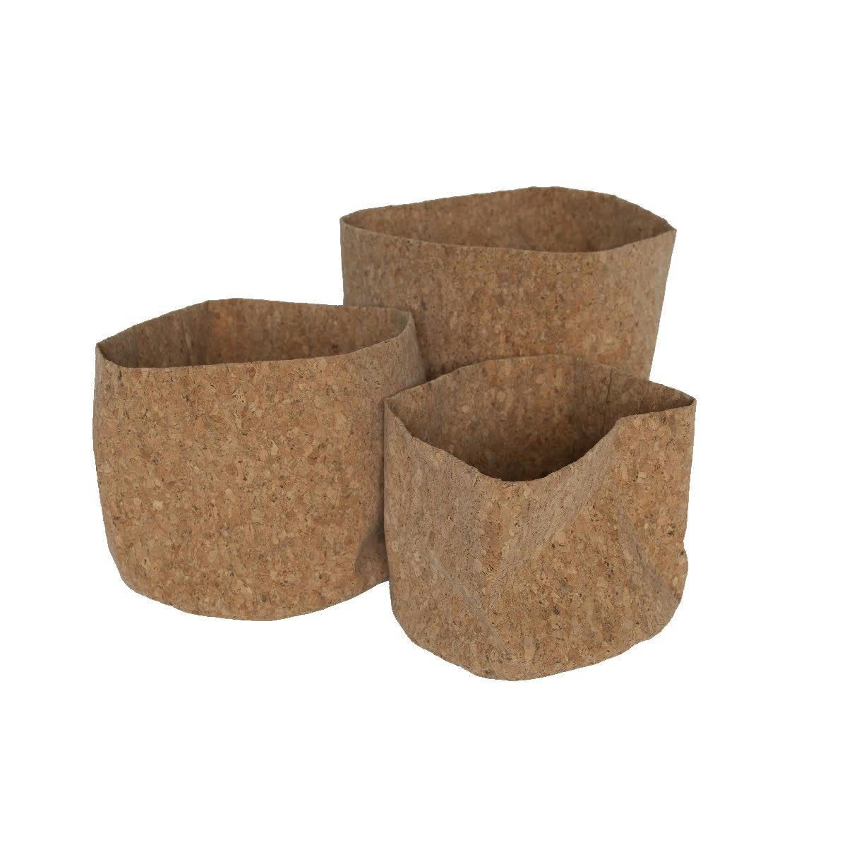 SIMPLICITY - Lot de 3 paniers en liège beige