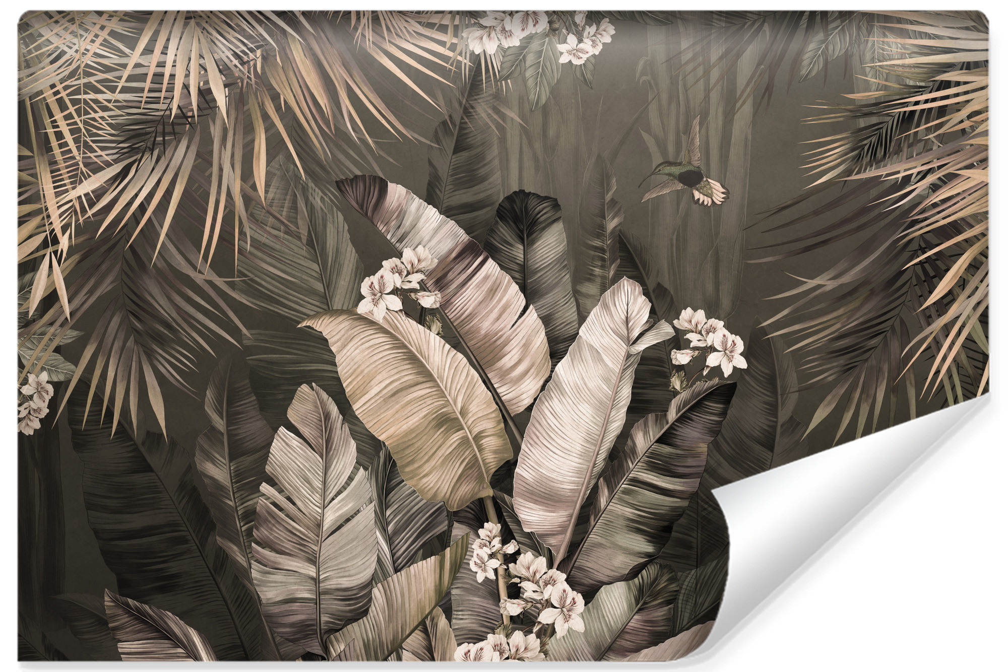 Fototapeta Liście Bananowe W Stylu Vintage 90x60cm