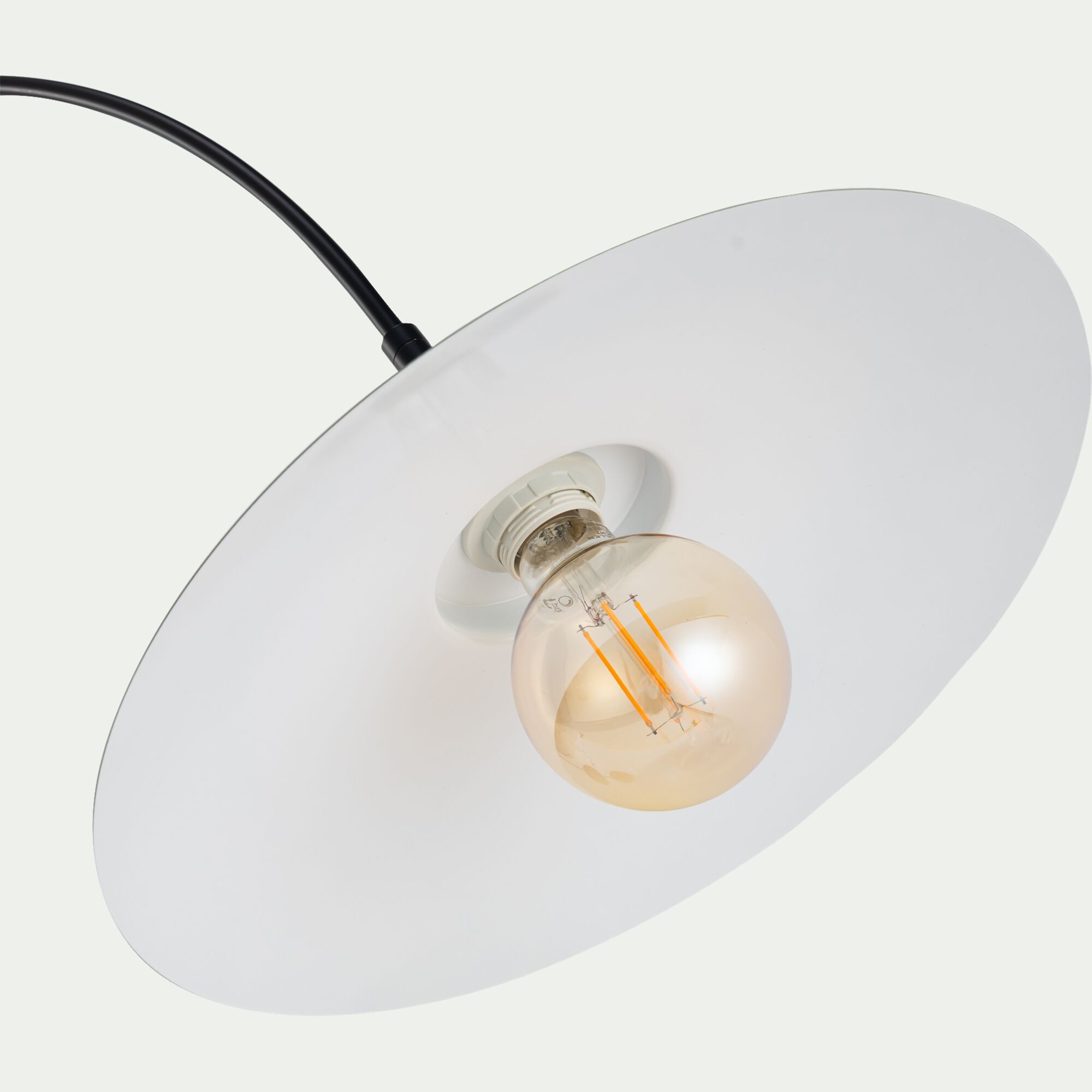 MILNA - Lampadaire arc électrifié en métal - noir
