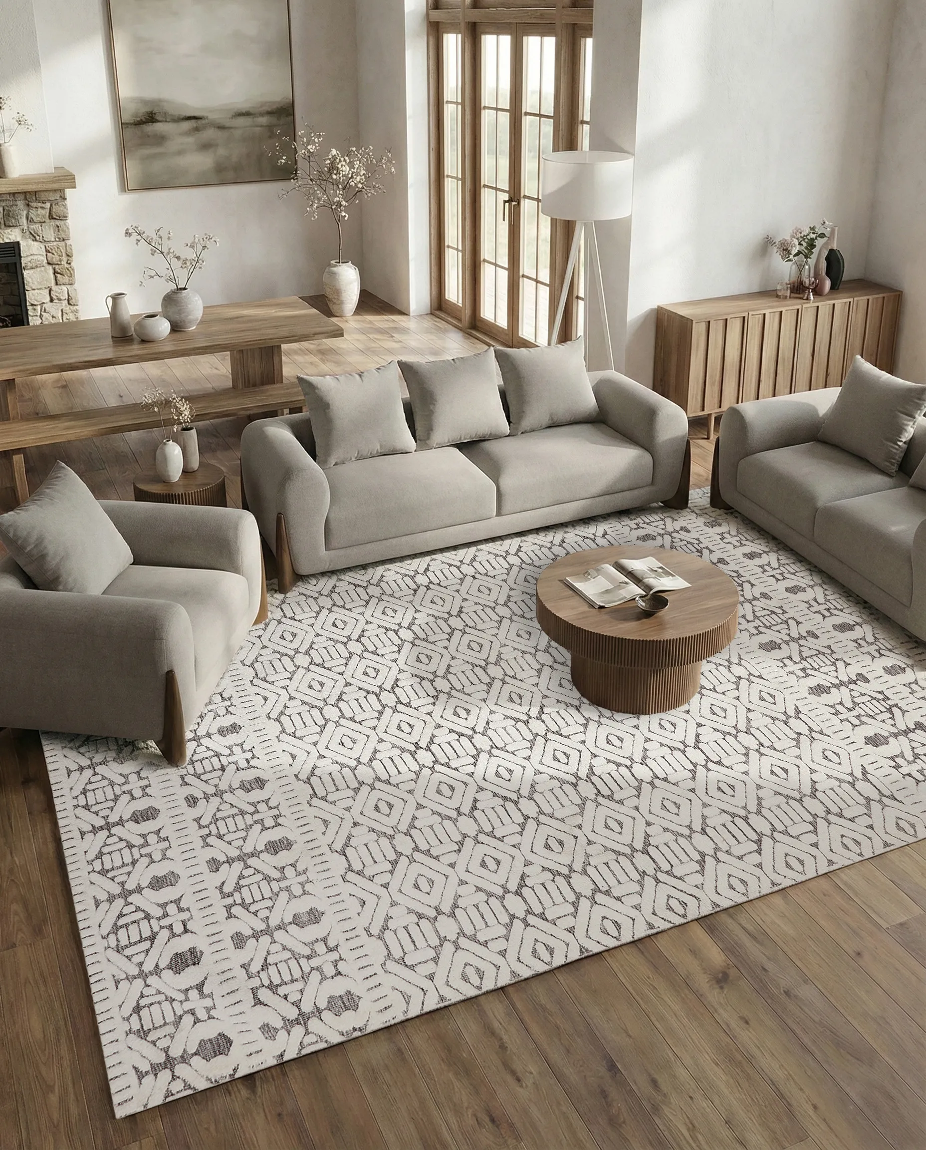 Rug SIBI White 300 x 400 cm