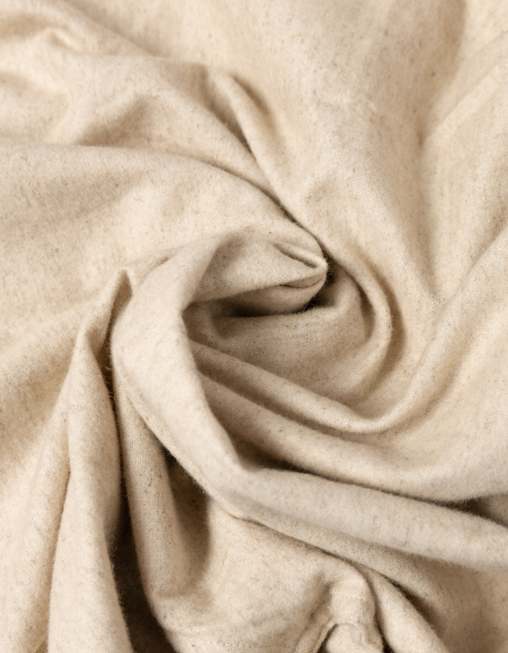 Chemise regular beige flanelle Homme