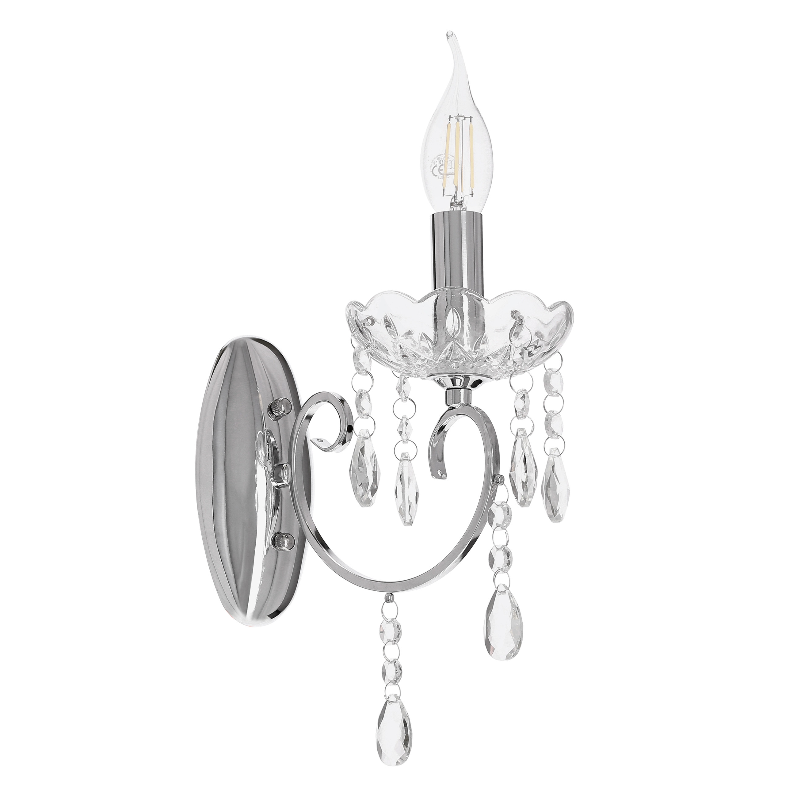Lampa kinkiet AURORA 1*40w e14 chrom