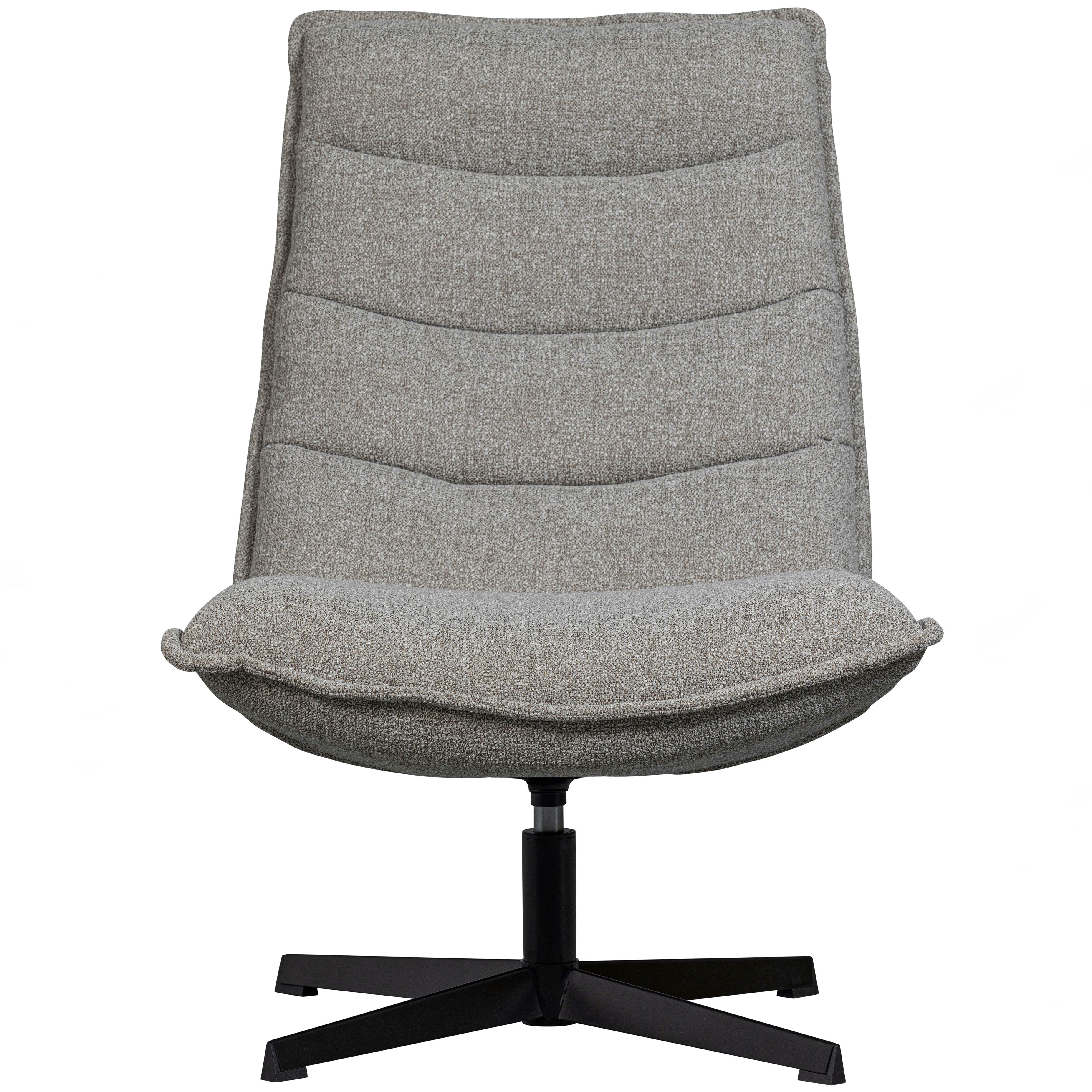 WOOOD - Fauteuil pivotant en bouclette taupe