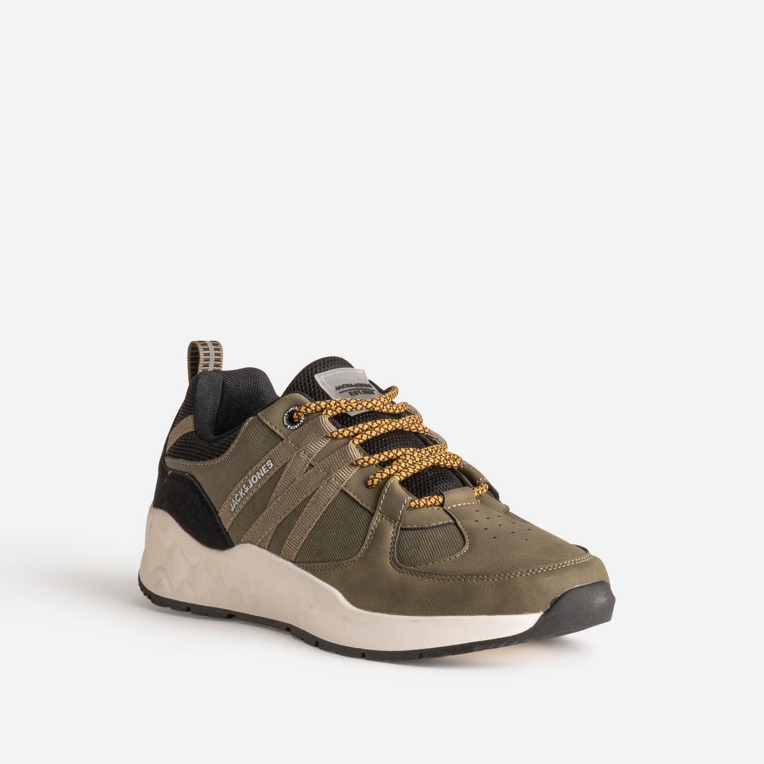 Tennis JACK&JONES kaki bi-matière