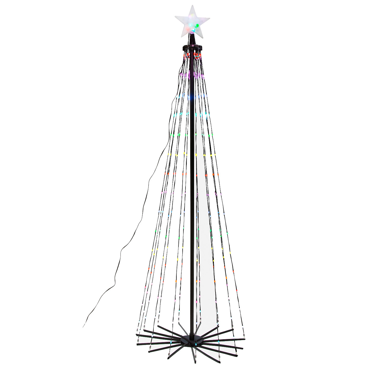 Choinka świecąca 250 LED 180cm śr.60cm stelaż światełka APLIKACJA pilot