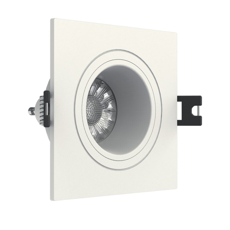 Spot encastrable LED carré blanc GU10 blanc chaud IP20 345 lm 5 W 3 pièces XANLITE