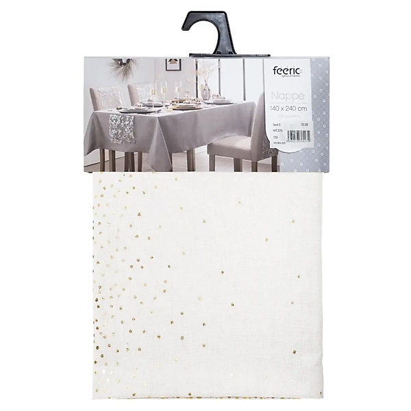 Nappe de noël colorama de noël motif petits points 140x240cm - feeric lights &christmas
