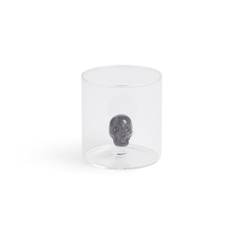 Verre Halloween transparent avec tête de mort intérieur 350ml