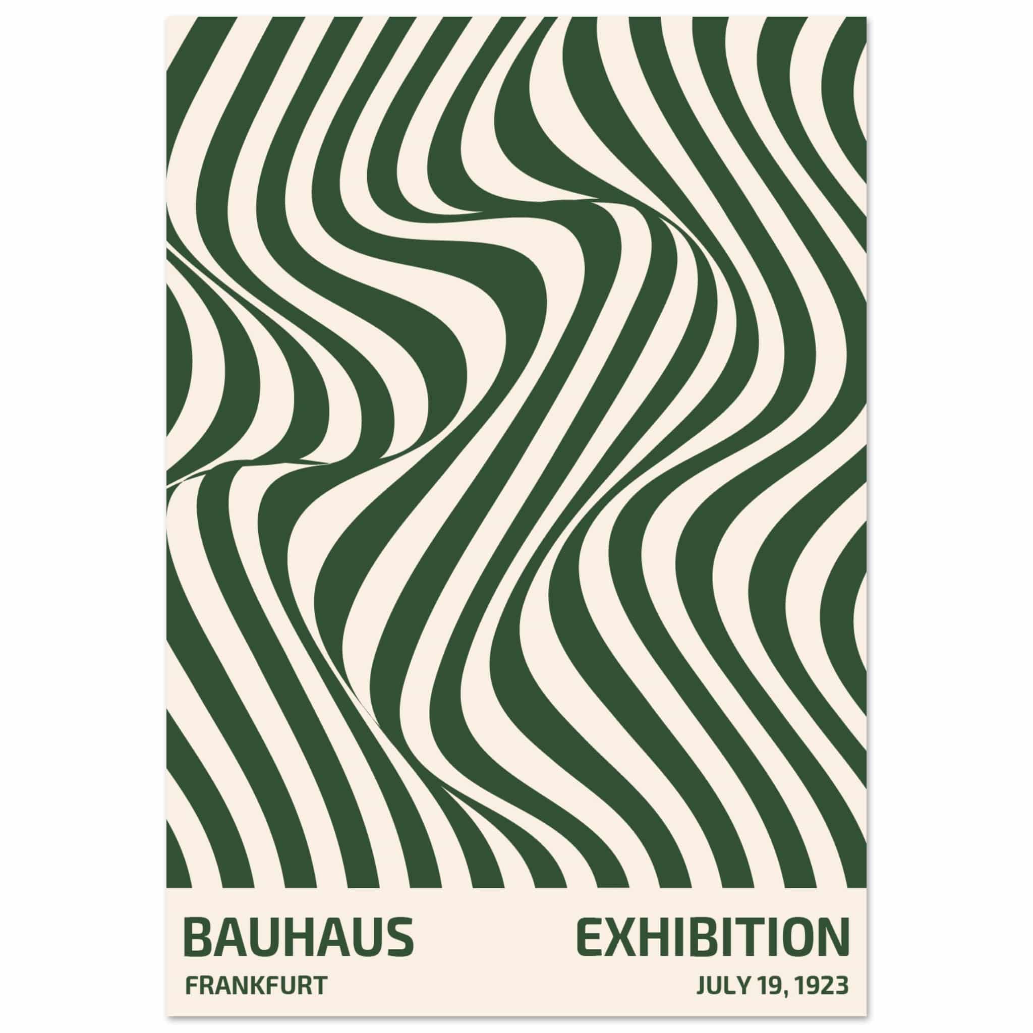Artfulprints Poster Bauhaus - Exhibition Frankfurt green  - 70x100 cm - Groen