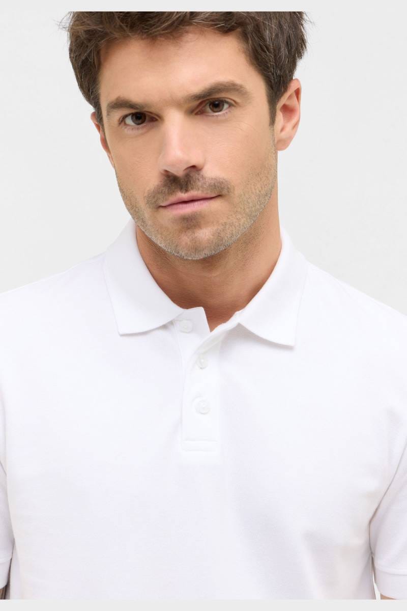 ETERNA Regular Fit Poloshirt weiss, Einfarbig