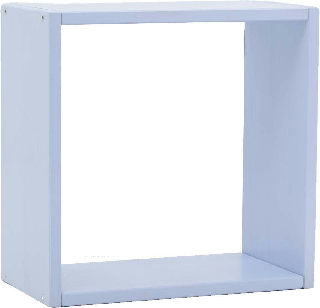 - Etagère cube modulable en pin 32 x 32 x 17 cm bleu