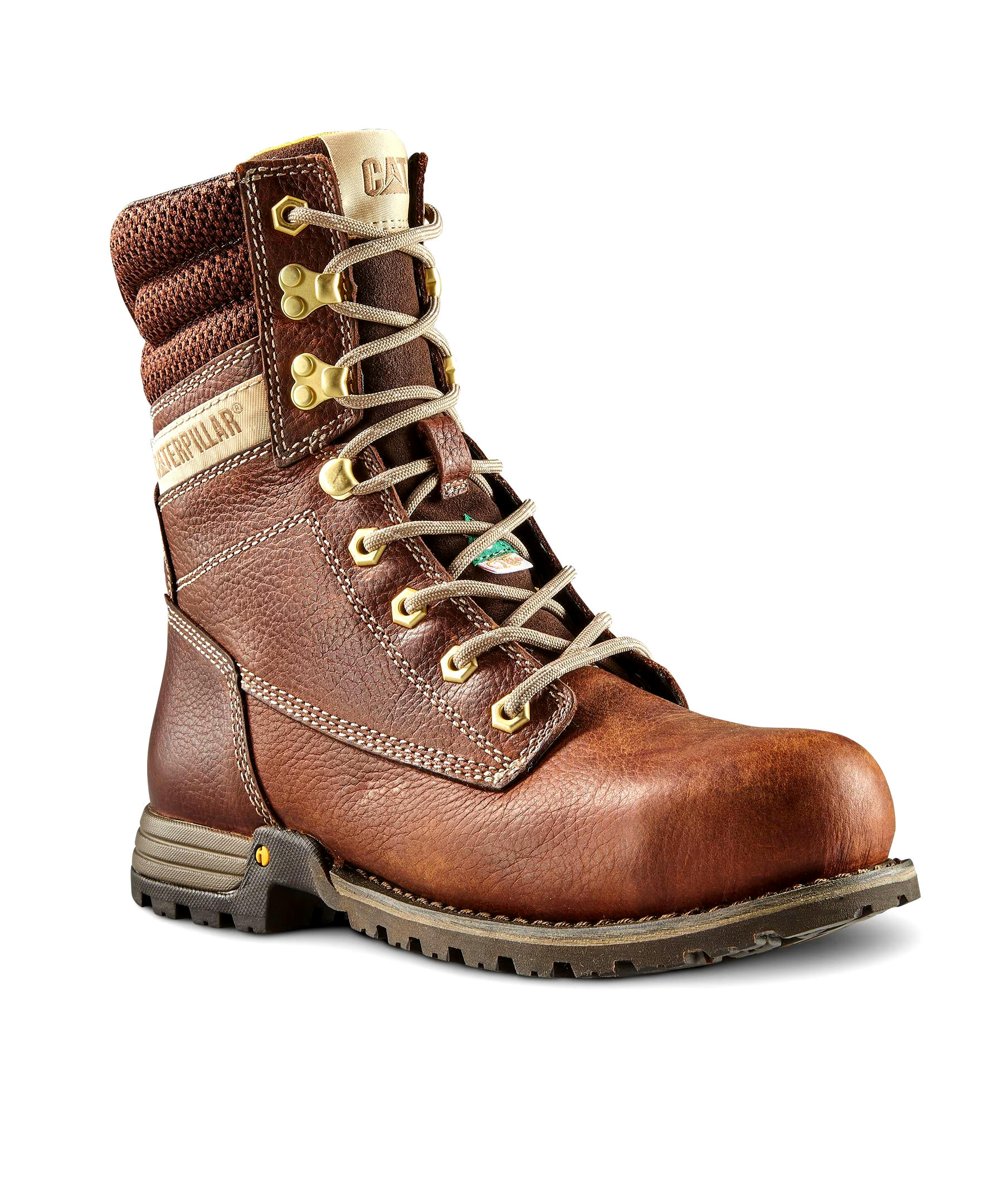 Caterpillar - CAT Women's Clover 8 Inch Steel Toe Steel Plate Leather Work Boots - Dark Brown
