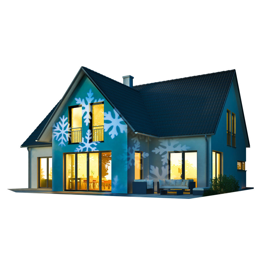 Projecteur extérieur LED No&euml;l motifs flocons animés