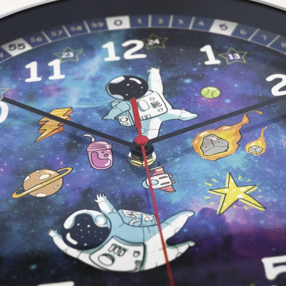 Wanduhr, HxT: 29 x 4 cm, mehrfarbig, ohne ink. Batterie
