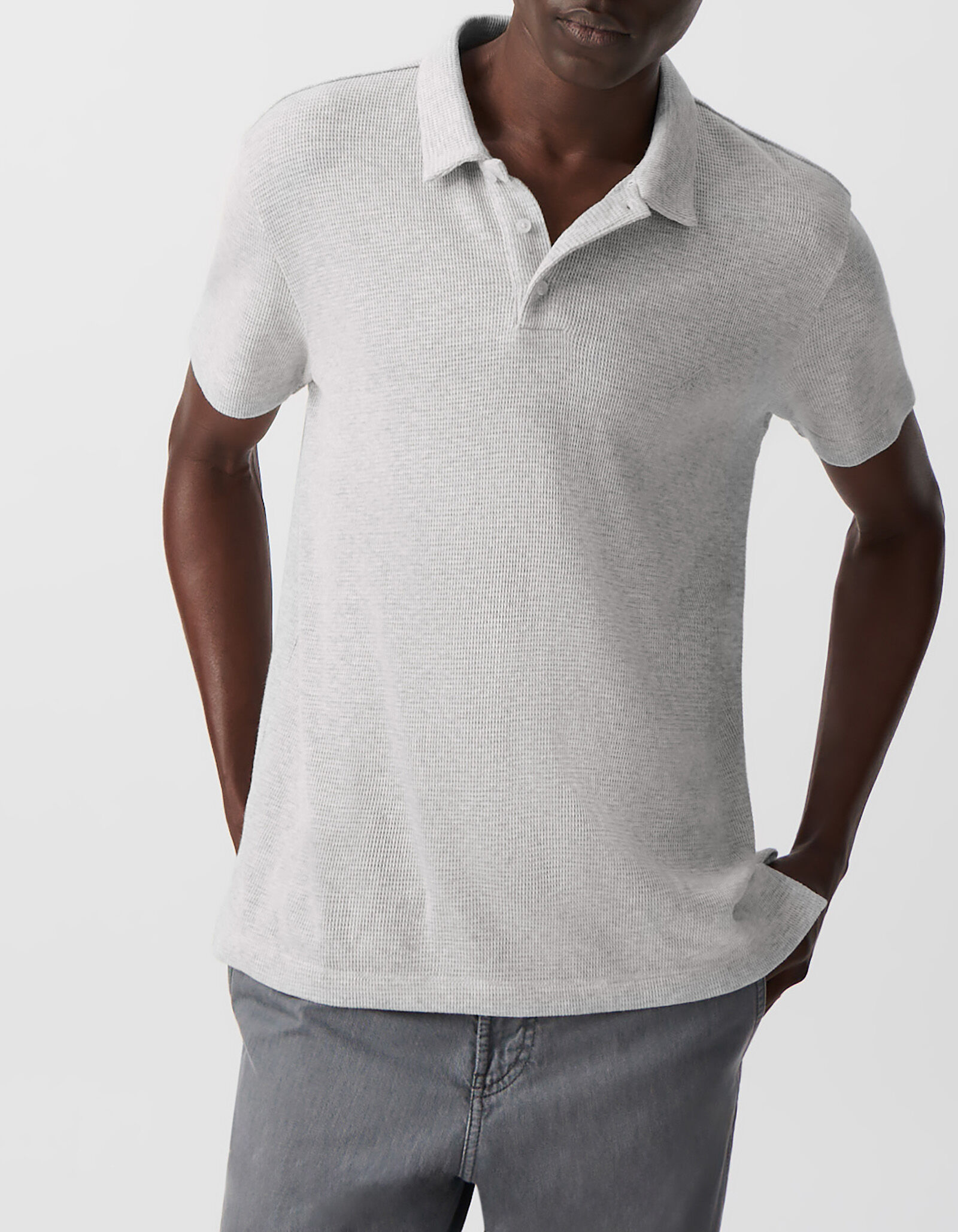 Polo REGULAR nuage coton bio maille nid d'abeille Homme
