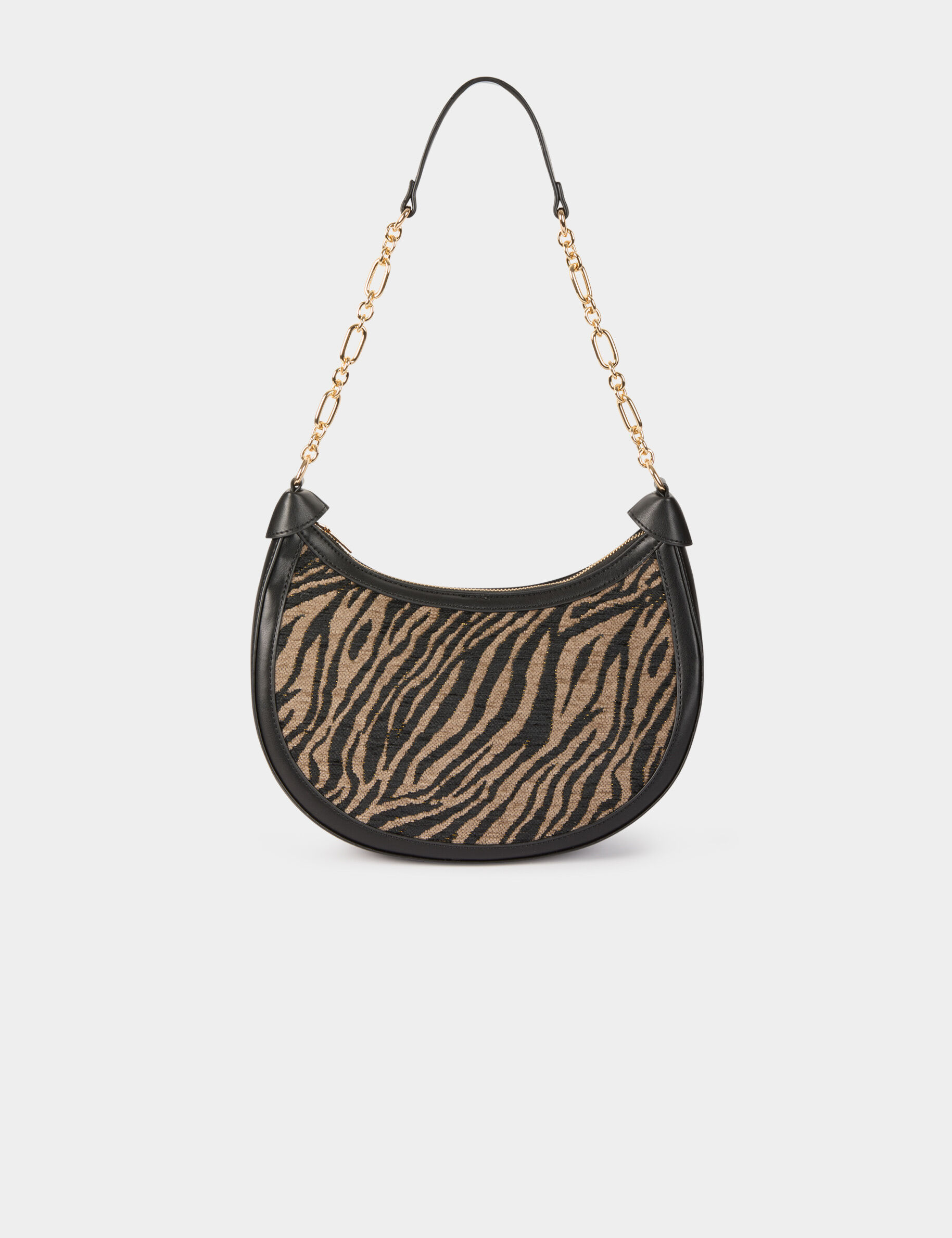 Zebra Half-Moon Bag Black Women
