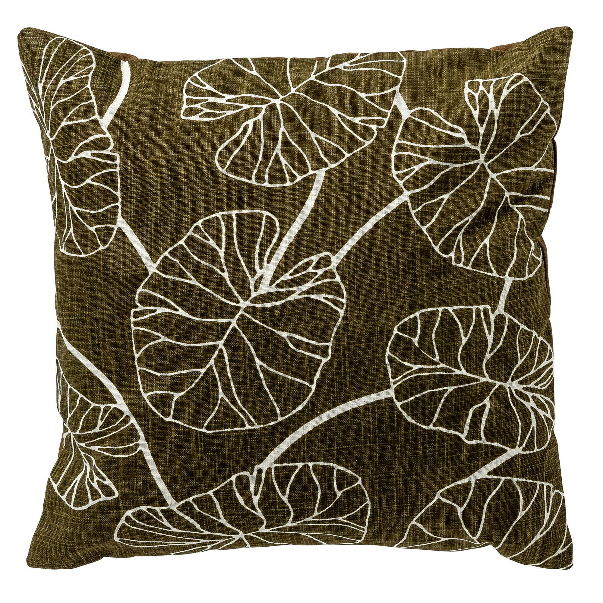 JULES - Coussin - vert en coton 45x45 cm avec motif fleuri