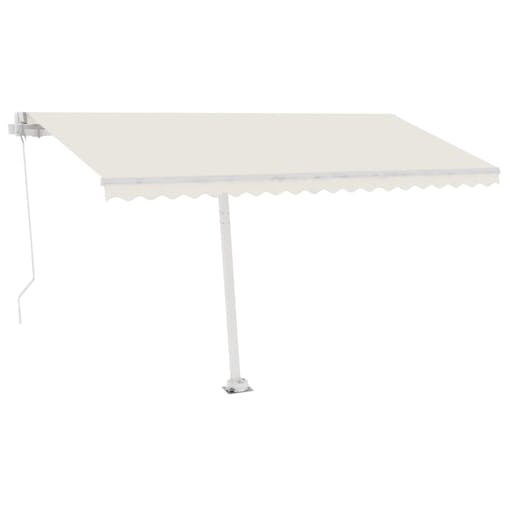 NNEVL Awning Post Set White 450x245 cm Iron
