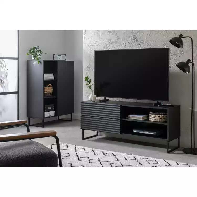 Habitat Tono 2 Drawer TV Unit - Black