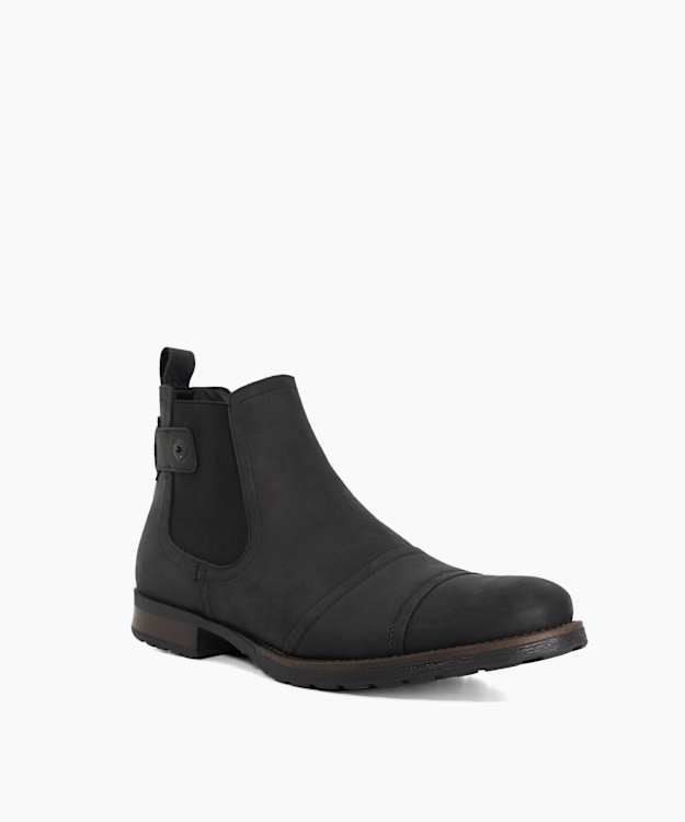Saltwood Black - Leather Casual Chelsea Boots