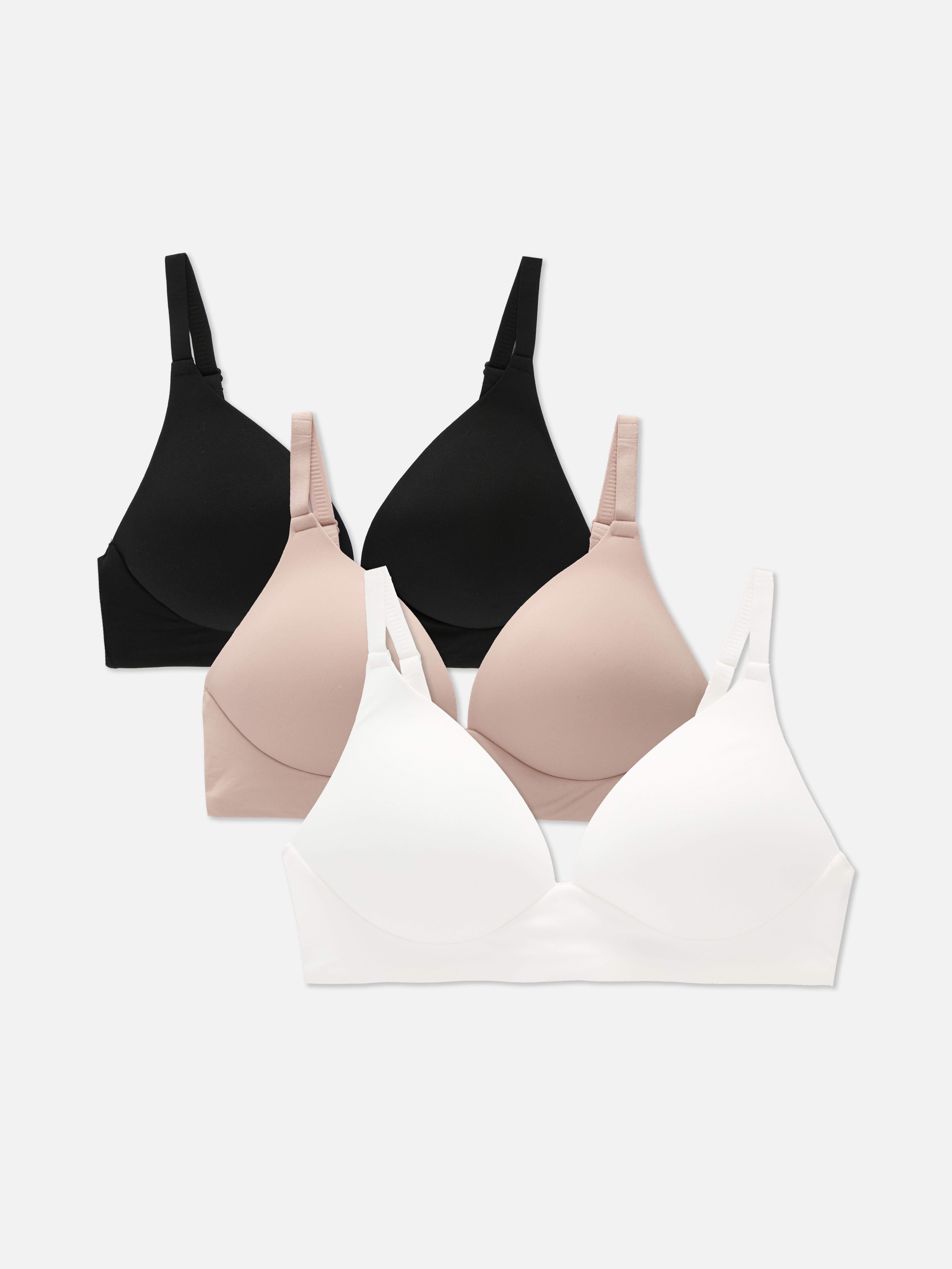 3pk Wire Free Brushed Bras