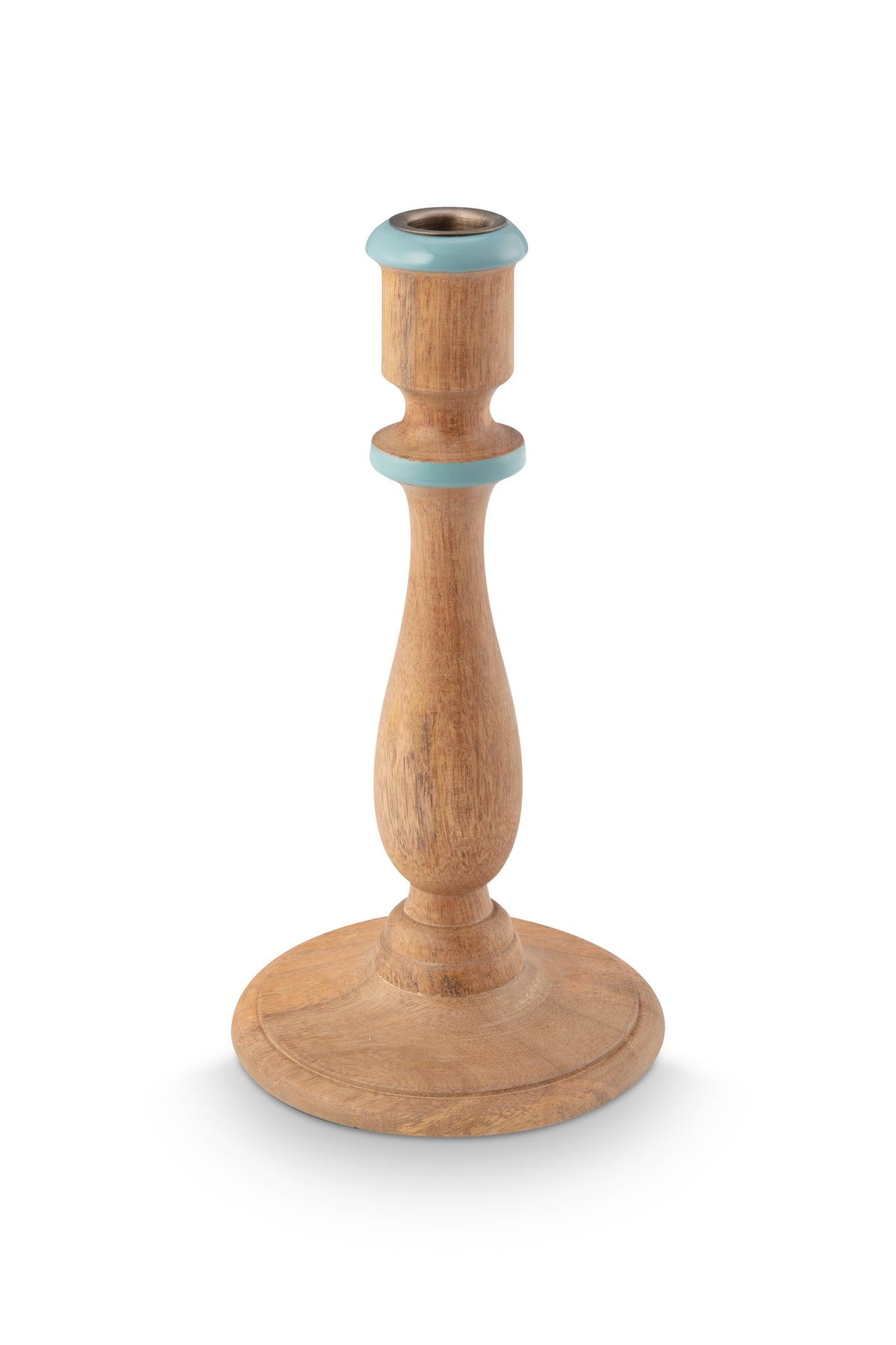 Pip Studio Kaarsenhouders - Hout - Naturel Blauw - 13cm