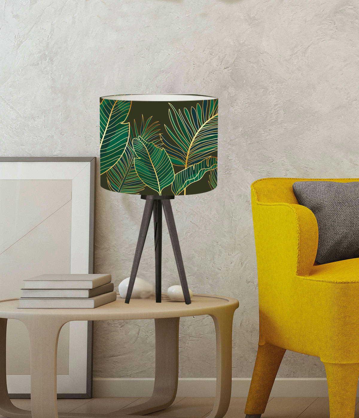 FLORAL - Abat-jour Chevet Floral Tawa D: 25 x H: 20