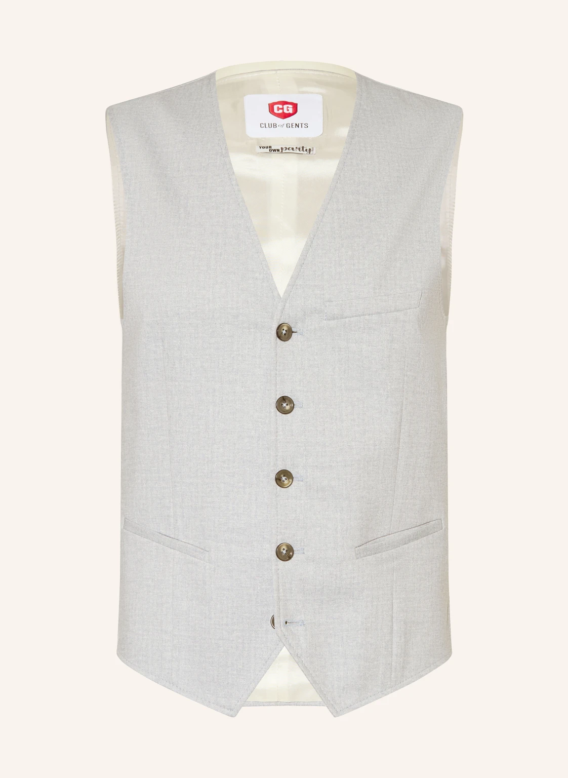 CG - CLUB of GENTS Anzugsweste CG PLUM Slim Fit